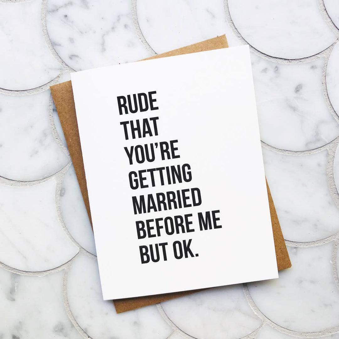 Rude But OK Wedding Card - BodyFactory