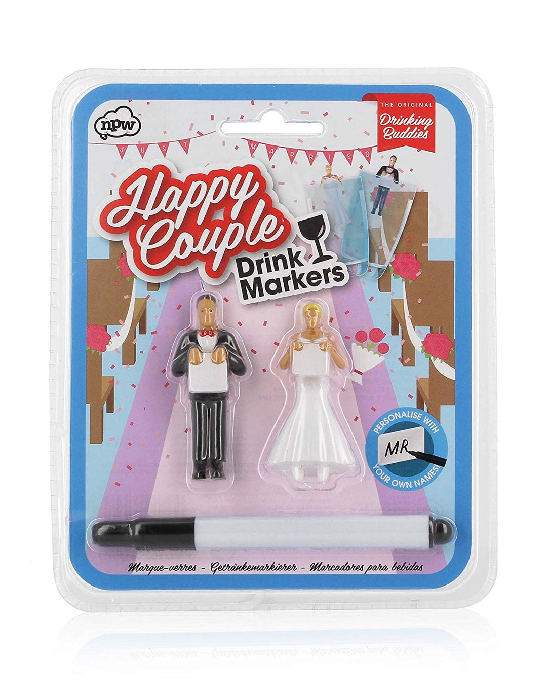 Happy Couple Drinking Buddies - BodyFactory