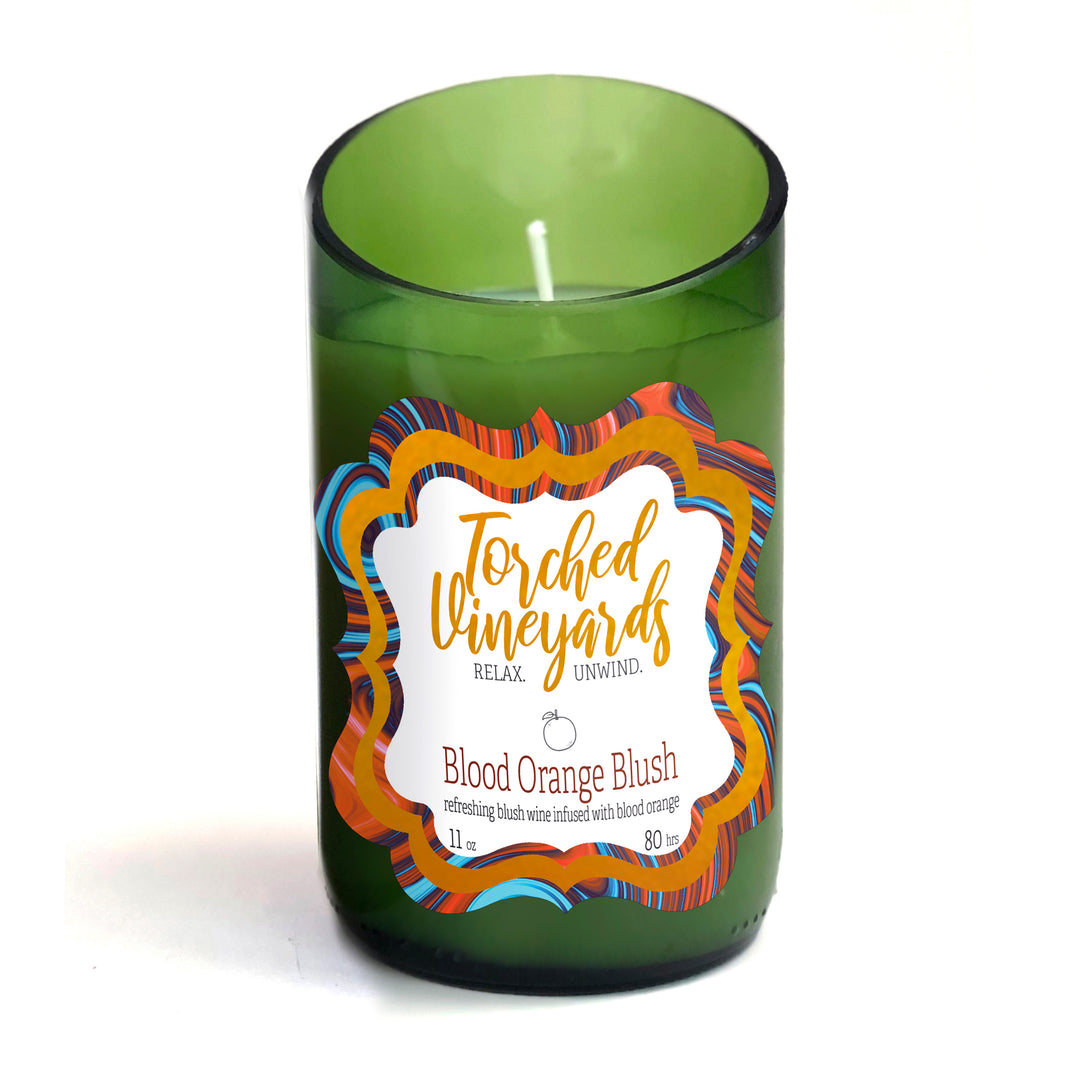 Wine Bottle Candle Blood Orange Blush - BodyFactory