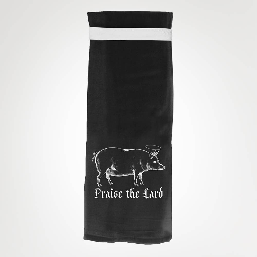 Hang Tight Towel Praise the Lard Black – BodyFactory