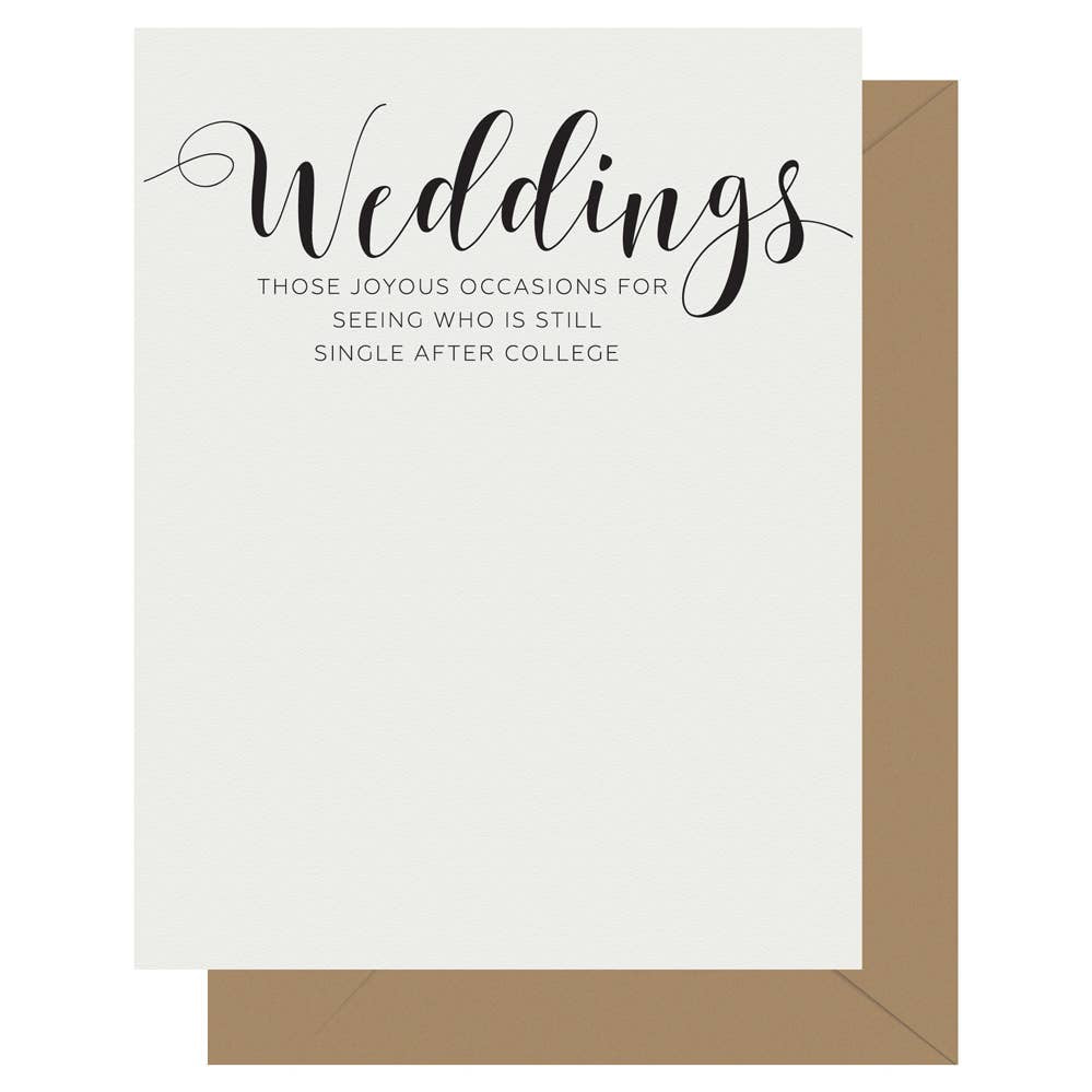 Crass Calligraphy Letterpress Greeting Card Weddings - BodyFactory