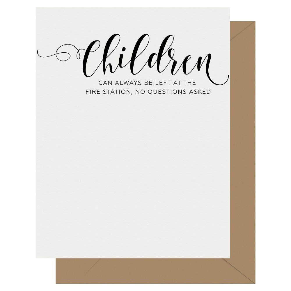 Crass Calligraphy Letterpress Greeting Card Children - BodyFactory