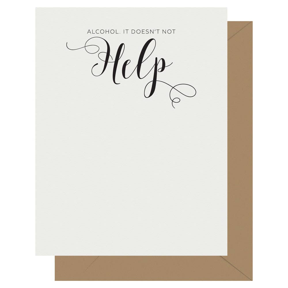 Crass Calligraphy Letterpress Greeting Card Help - BodyFactory