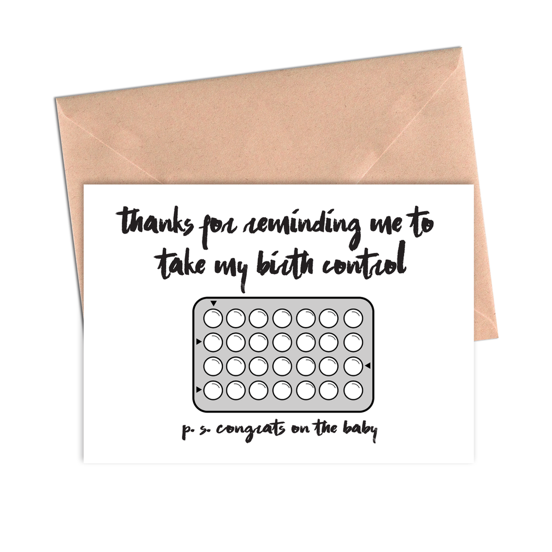 Birth Control Reminder Card