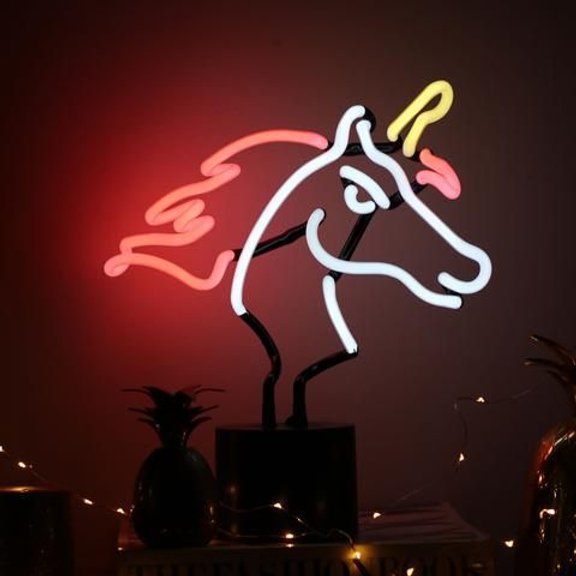 Neon Desk Light Unicorn - BodyFactory