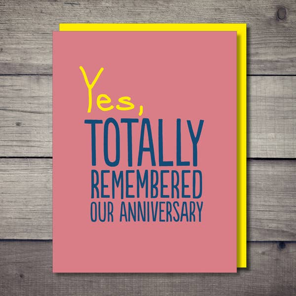 Totally Remembered Anniversary Card - BodyFactory