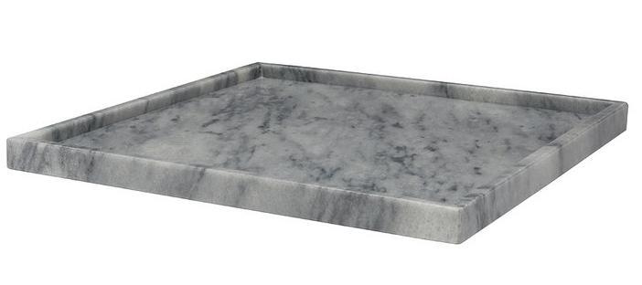 16" Square Tray Grey Marble - BodyFactory