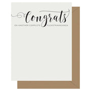 Crass Calligraphy Letterpress Greeting Card Congrats - BodyFactory