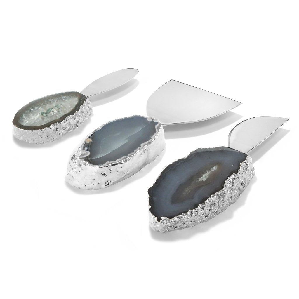 Lumino Cheese Set Blue and Silver - BodyFactory
