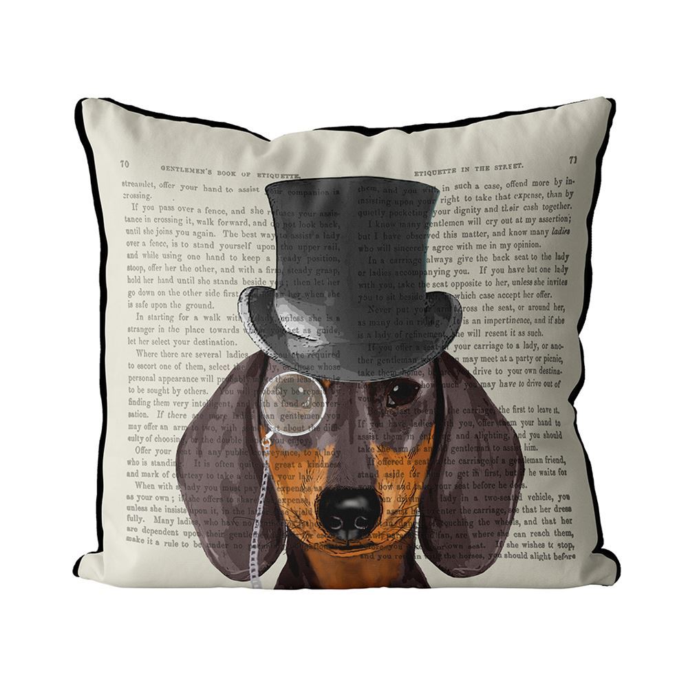 Pillow Formal Hound and Hat Dachshund - BodyFactory