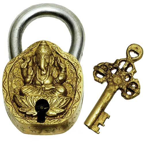 Brass Art Lock Ganesha - BodyFactory