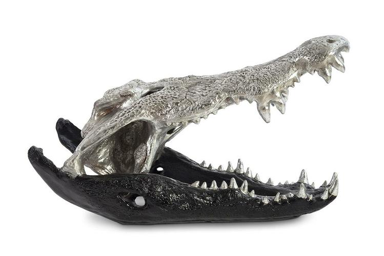 Crocodile Skull Black and Silver - BodyFactory