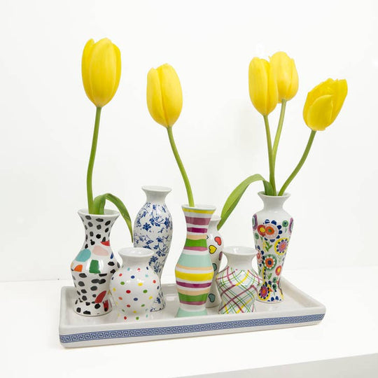 Tray of Vases Multicolor
