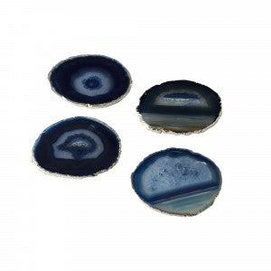 Agate Coasters Blue and Gold - BodyFactory